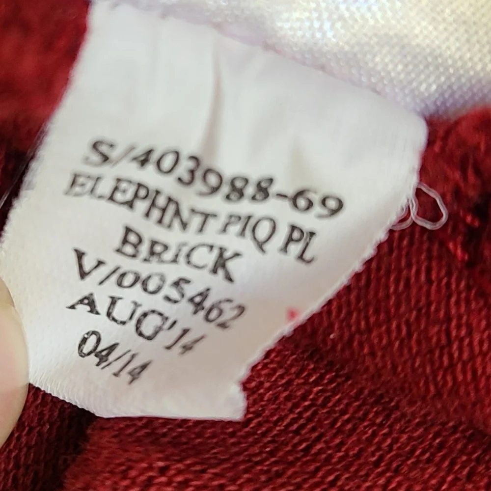 Banana Republic polo shirt elephant‎ piq brick men's large
